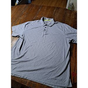 2XL Foundry Grey Black White Short Sleeve Polo Shirt Casual Athleisure Athletic